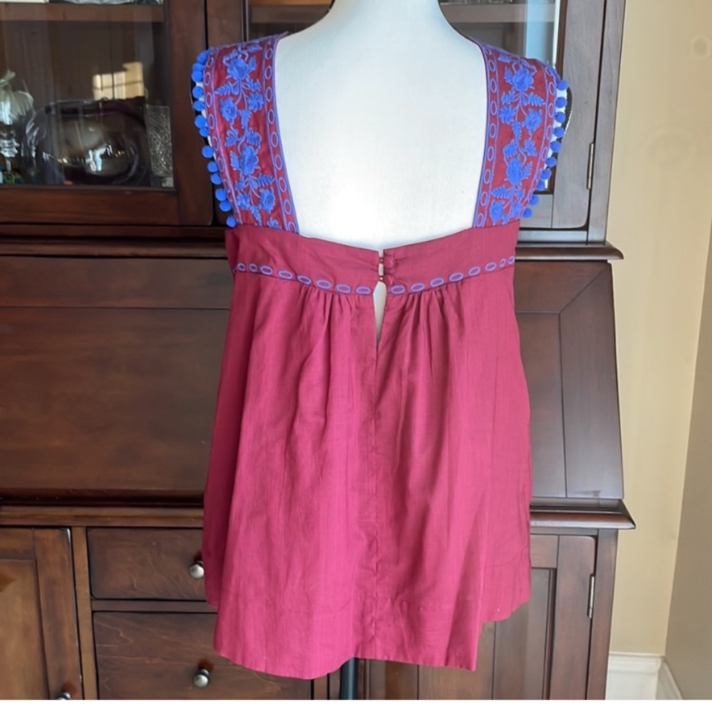 NWT JCREW EMBROIDERED POM POM TANK SIZE 10 - Picture 2 of 6
